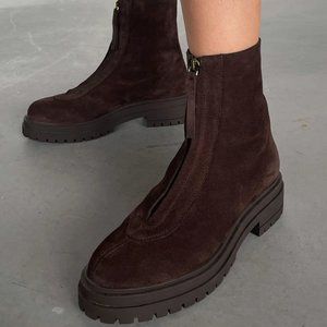 Je T'aime Chocolat Brown Boots by Feners